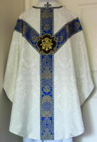 Marian Gothic Chasuble traditional, silk damask GL004